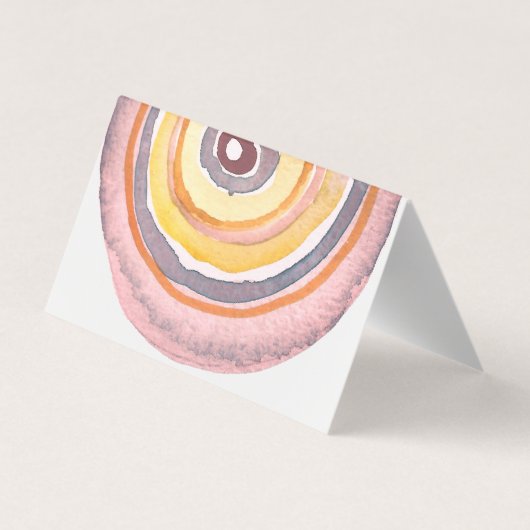 水彩サークル抽象芸術ミニマリストありがとう 名刺 (裏面)