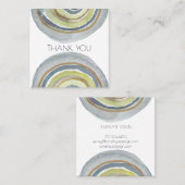 水彩サークル抽象芸術ミニマリストの順感謝してい序 スクエア名刺 (正面/裏面)