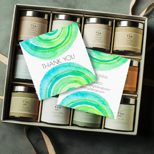 水彩サークル抽象芸術ミニマリストの順感謝してい序 スクエア名刺