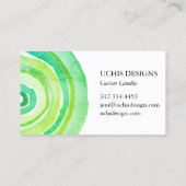 水彩サークル抽象芸術ミニマリスト手作り 名刺 (裏面)