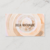 水彩サークルQRコードソーシャルメディアモダン 名刺 (正面)