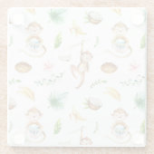 水彩サ間抜けル ガラスコースター (裏面)