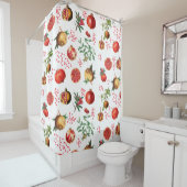 水彩ザクロ地中海のン果柄 シャワーカーテン (インサイチュ)