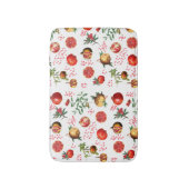 水彩ザクロ地中海のン果柄 バスマット (正面縦)