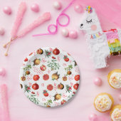 水彩ザクロ地中海のン果柄 ペーパープレート (パーティー)