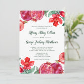 水彩ザクロ結婚ンフローラ 招待状 (スタンド正面)