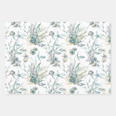 水彩ザシークラゲラッピングペーパー ラッピングペーパーシート (正面2)