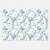 水彩ザシークラゲラッピングペーパー ラッピングペーパーシート (正面)