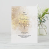 水彩シェイプバラグリッター結婚式招待状 招待状 (スタンド正面)