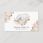 水彩シェフハットケーキ+ベーカリー名刺 名刺 (正面)