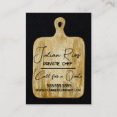 水彩シェフレストラン調理師カッティングボード 名刺 (正面)