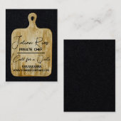 水彩シェフレストラン調理師カッティングボード 名刺 (正面/裏面)