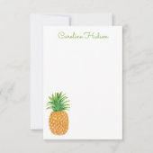 水彩シェブロンパイナップル サンキューカード (正面)