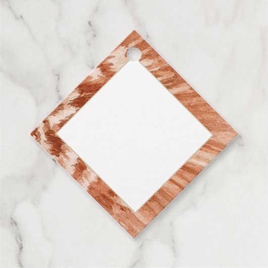 水彩シェルプリント縁どギフトラベル フェイバータグ (正面)