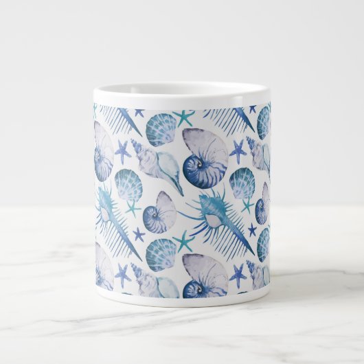 水彩シェル ジャンボコーヒーマグカップ (正面)