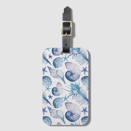 水彩シェル ラゲッジタグ (正面縦)
