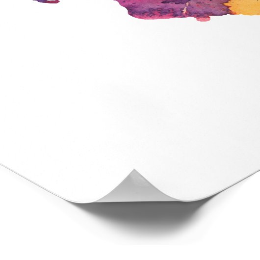 水彩シカゴ ポスター (角)