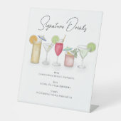 水彩シグネチャーカクテルドリンクお洒落 台座サイン (正面)