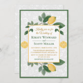 水彩シシリア結婚レモンズ 招待状 (正面/裏面)