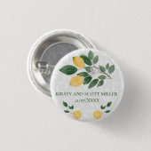 水彩シシリア結婚レモンズ 缶バッジ (正面&裏面)