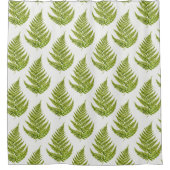 水彩シダ模様 シャワーカーテン (正面)