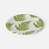 水彩シダ模様 ペーパープレート (アングル)