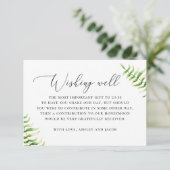 水彩シダ。グリーン結婚リーの願いは順調だ エンクロージャーカード (スタンド正面)
