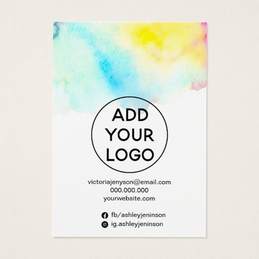 水彩シックなジュエリーリングのホルダーディスプレイ (裏面)