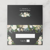 水彩シックアイボリーフローラストリングライツ結婚ズ プレイスカード (外部開封)