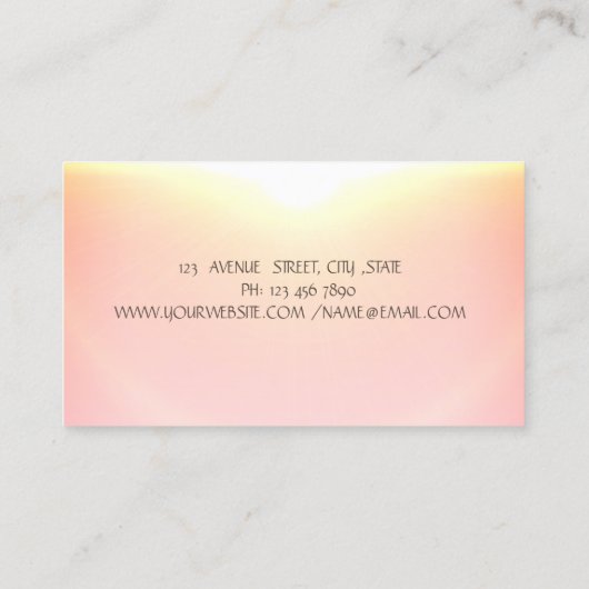 水彩シック裁縫マシンフラワー金ゴールドストライプ 名刺 (裏面)