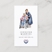 水彩シニア気にサービスQRコード 名刺 (正面)