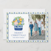 水彩シノワセリーマンダリンクリスマスフォト シーズンカード (正面)