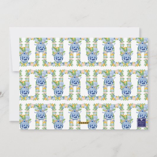 水彩シノワセリーマンダリンクリスマスフォト シーズンカード (裏面)