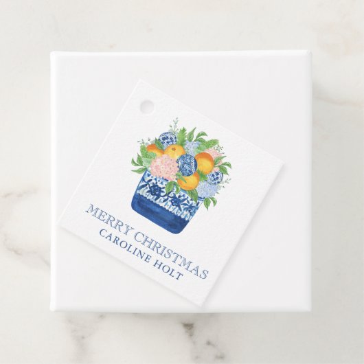 水彩シノワセリーマンダリンクリスマスプレゼント フェイバータグ (インサイチュ)