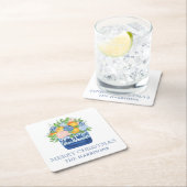 水彩シノワセリーマンダリンクリスマス スクエアペーパーコースター (インサイチュ)