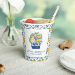 水彩シノワセリーマンダリンクリスマス 紙コップ