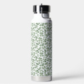 水彩シャムロッククローバーパターン(の模様が)ある ウォーターボトル (左面)