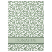 水彩シャムロックサンパトリックのクローバーパターン(の模様が)ある クリップボード (裏面)