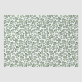 水彩シャムロックサンパトリックのクローバーパターン（の模様が）ある 薄葉紙