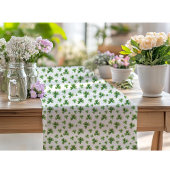 水彩シャムロックパターンセントパトリックの日 ショートテーブルランナー