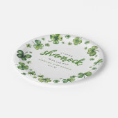 水彩シャムロックベビーシャワー ペーパープレート (アングル)