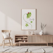 水彩シャムロックラッキー ポスター