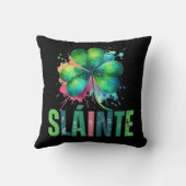 水彩シャムロック – スラインテ – 聖パトリックの日 クッション (裏面)