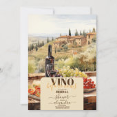 水彩シャルキュテリーチーズボードブライダルシャワー 招待状 (正面)