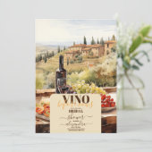 水彩シャルキュテリーチーズボードブライダルシャワー 招待状 (スタンド正面)