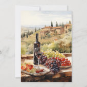 水彩シャルキュテリーチーズボードブライダルシャワー 招待状 (裏面)