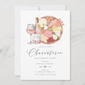 水彩シャルキュトリー・チーズボードエンゲージメント 招待状 (正面)