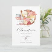 水彩シャルキュトリー・チーズボードエンゲージメント 招待状 (スタンド正面)