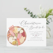 水彩シャルキュトリー チーズボード ブライダルシャワー 招待状 (スタンド正面)