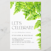 水彩シャルトリューズグリーンシダウェディングシャワー (正面)